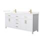 Option White / White Quartz Top / Brushed Gold Hardware
