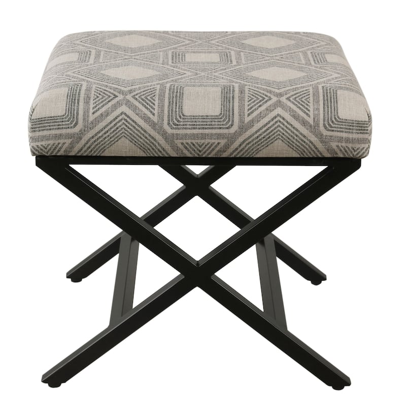 Porch & Den Boucher Modern Metal X-base Square Ottoman
