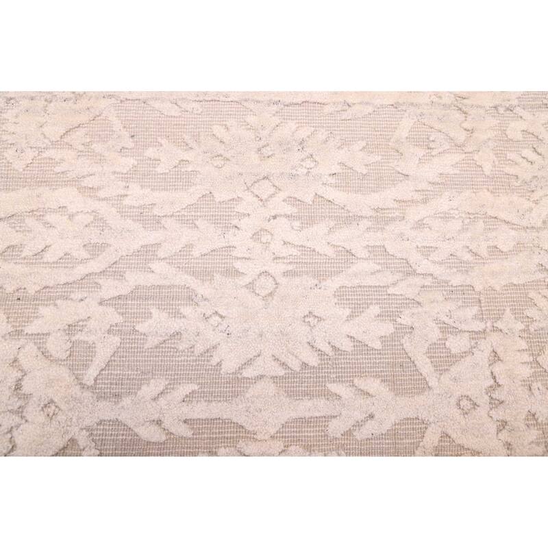ECARPETGALLERY Hand Loomed Elysian Ivory Viscose, Wool Rug - 8'2 x 9'10