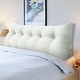 preview thumbnail 28 of 58, WOWMAX Large Bed Headboard Pillow Back Support Reading Wedge Cushion Ivory