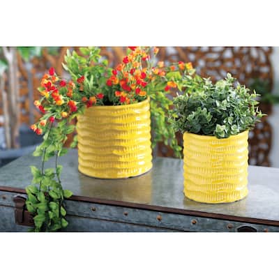 Porcelain Coastal Planter (Set of 3) - S/3 9", 7", 6"H