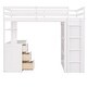 preview thumbnail 10 of 82, Solid Wood Loft Bed with Desk, Drawers, Shelves & Wardrobe