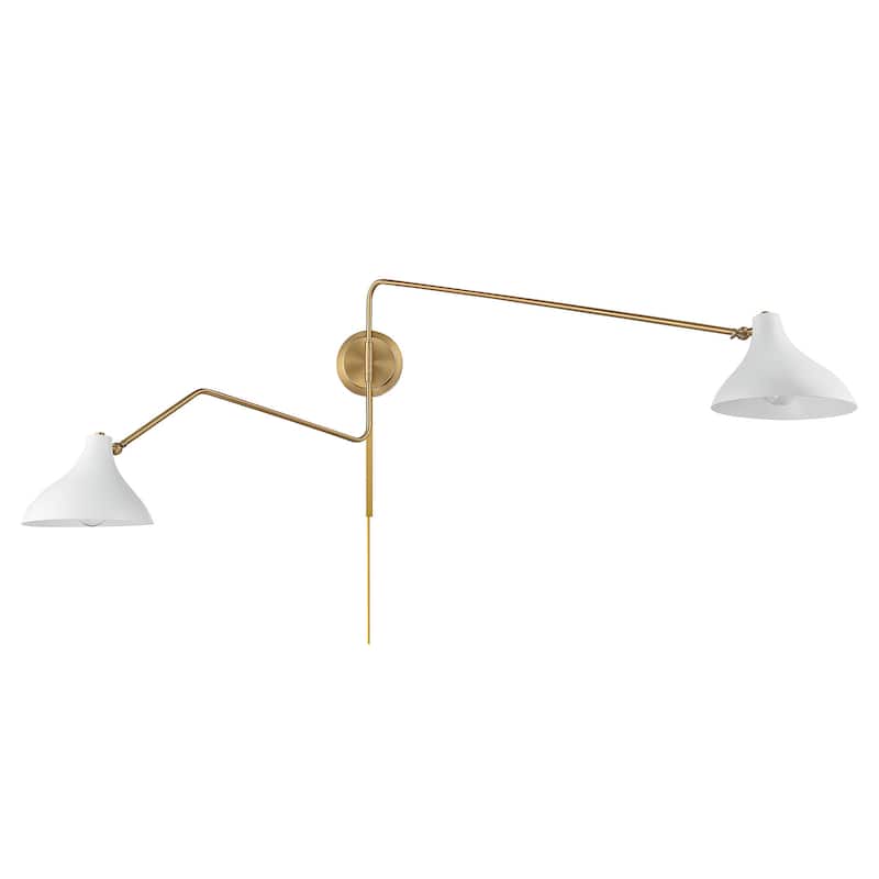 Meridian M90088 2 Light 21" Tall Hardwired or Plug-In Wall Sconce