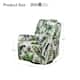 Arlette Contemporary Floral Manual Swivel Recliner with Tufted Back
