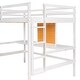 preview thumbnail 7 of 28, Full size Loft Bed with Desk, Writing Board and Drawers Cabinet, White