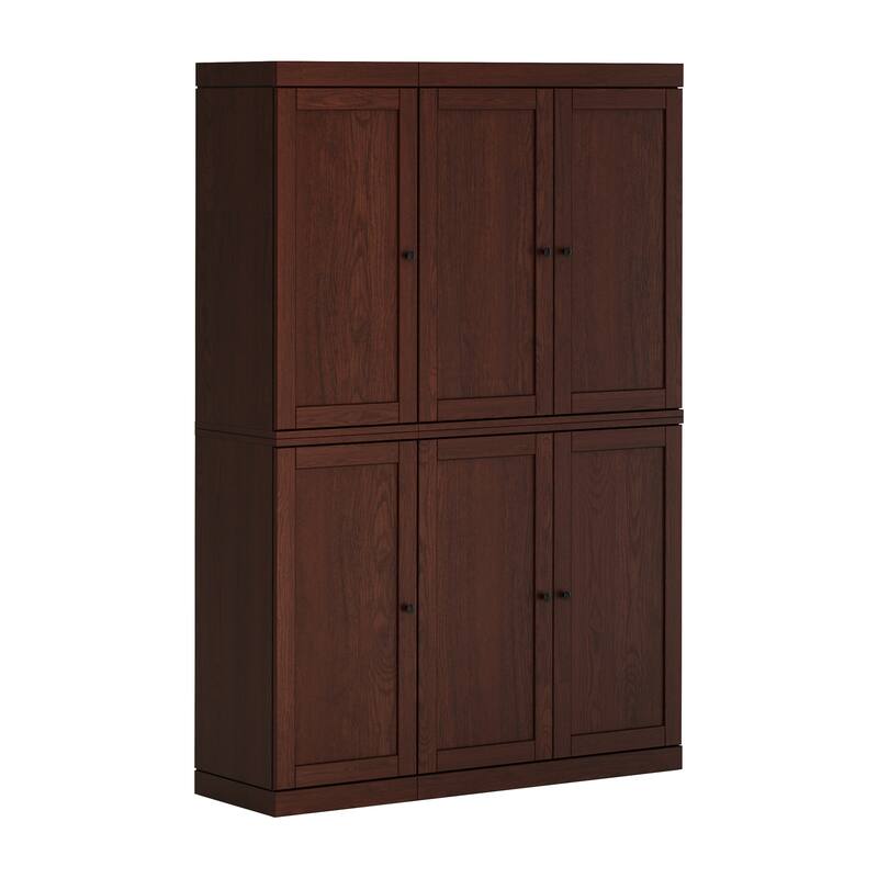 Palace Imports Premium 100% Solid European Oak Hardwood Modular Dining Room Cabinet with Shaker Doors - 48" Wide, 71.5" Tall