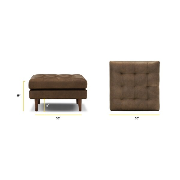 Poly Bark Napa Ottoman Full Grain Genuine Italian Leather Bed Bath Beyond 31459298