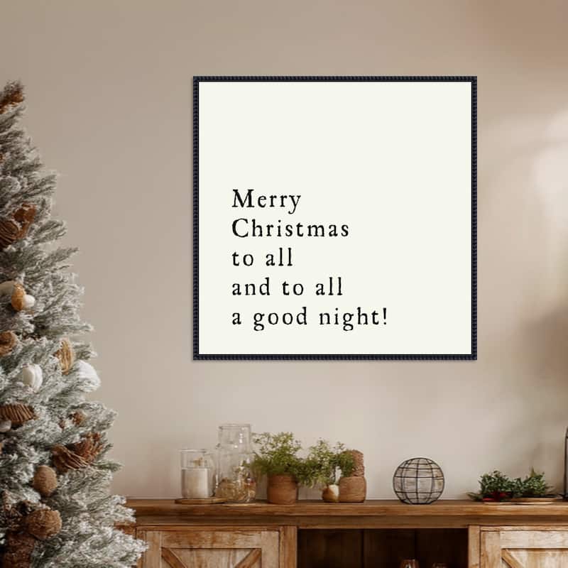 Merry Christmas To All by Amanti Art Portfolio Framed Canvas Wall Art Print