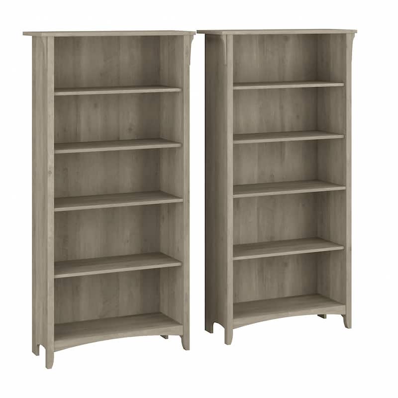 Salinas Tall 5-shelf Bookcase (Set of 2) by Bush Furniture
