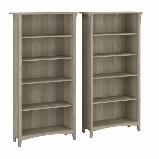 Salinas Tall 5 Shelf Bookcase - Set of 2 by Bush Furniture