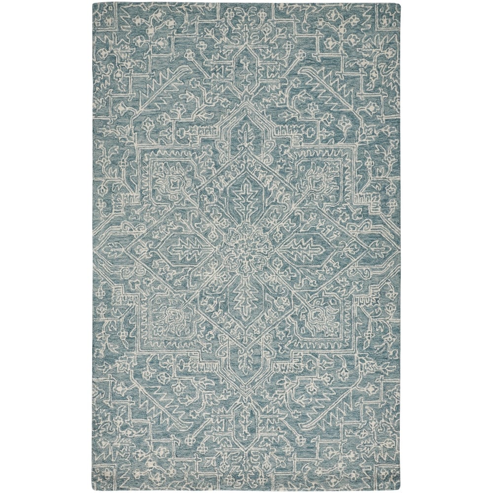 Grand Bazaar Natal Hand Tufted Medallion Transitional Area Rug