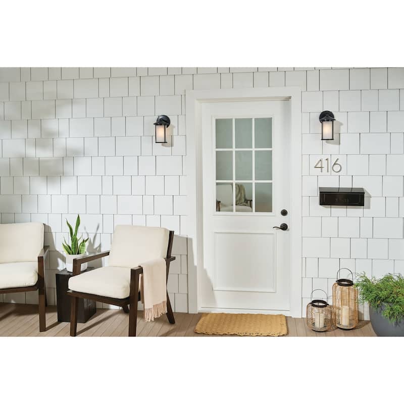 Kichler 59098 Lombard 11" Tall Outdoor Wall Sconce with Satin Etched