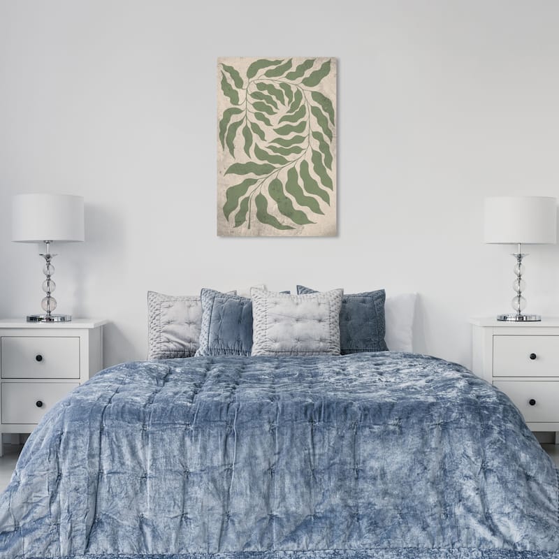 Wynwood Studio Canvas Floral and Botanical Compound Leaves Green and Modern & Contemporary Wall Art Canvas Print - 24 x 36