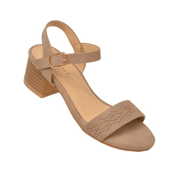 taupe low heel sandals