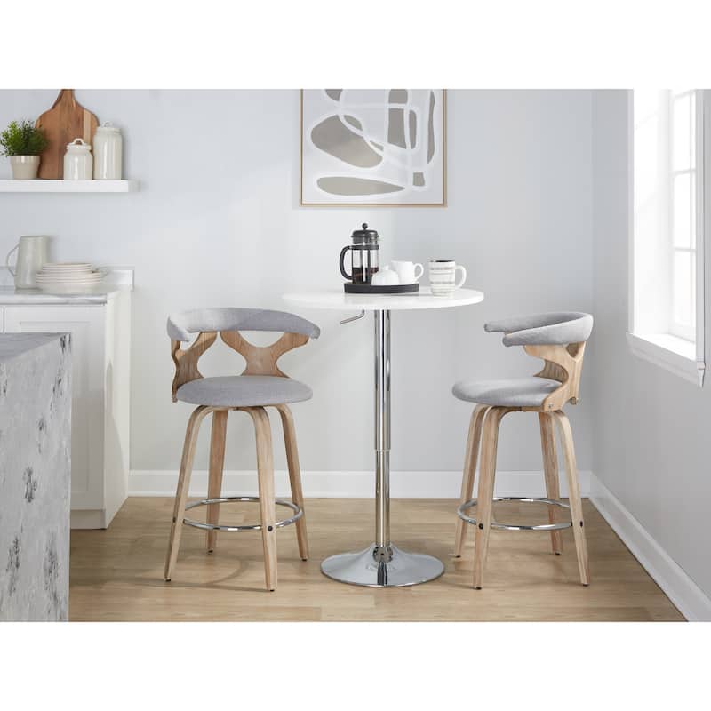 Carson Carrington Viby Fixed-Height Counter Stool with Bent Wood Legs & Round Footrest (Set of 2)