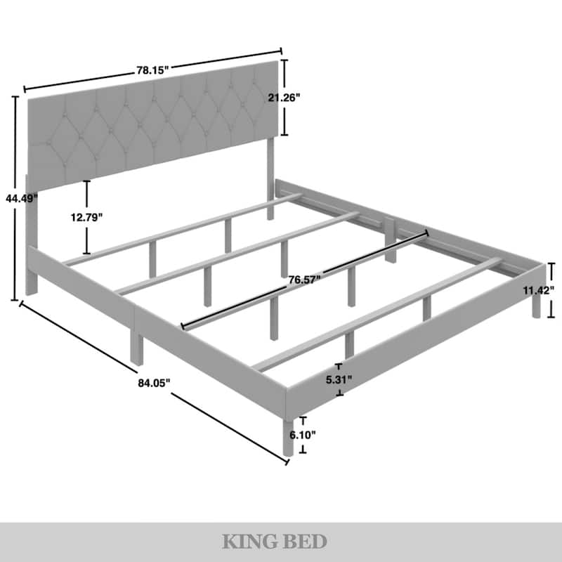 CraftPorch Elegant Velvet Upholstered Bed