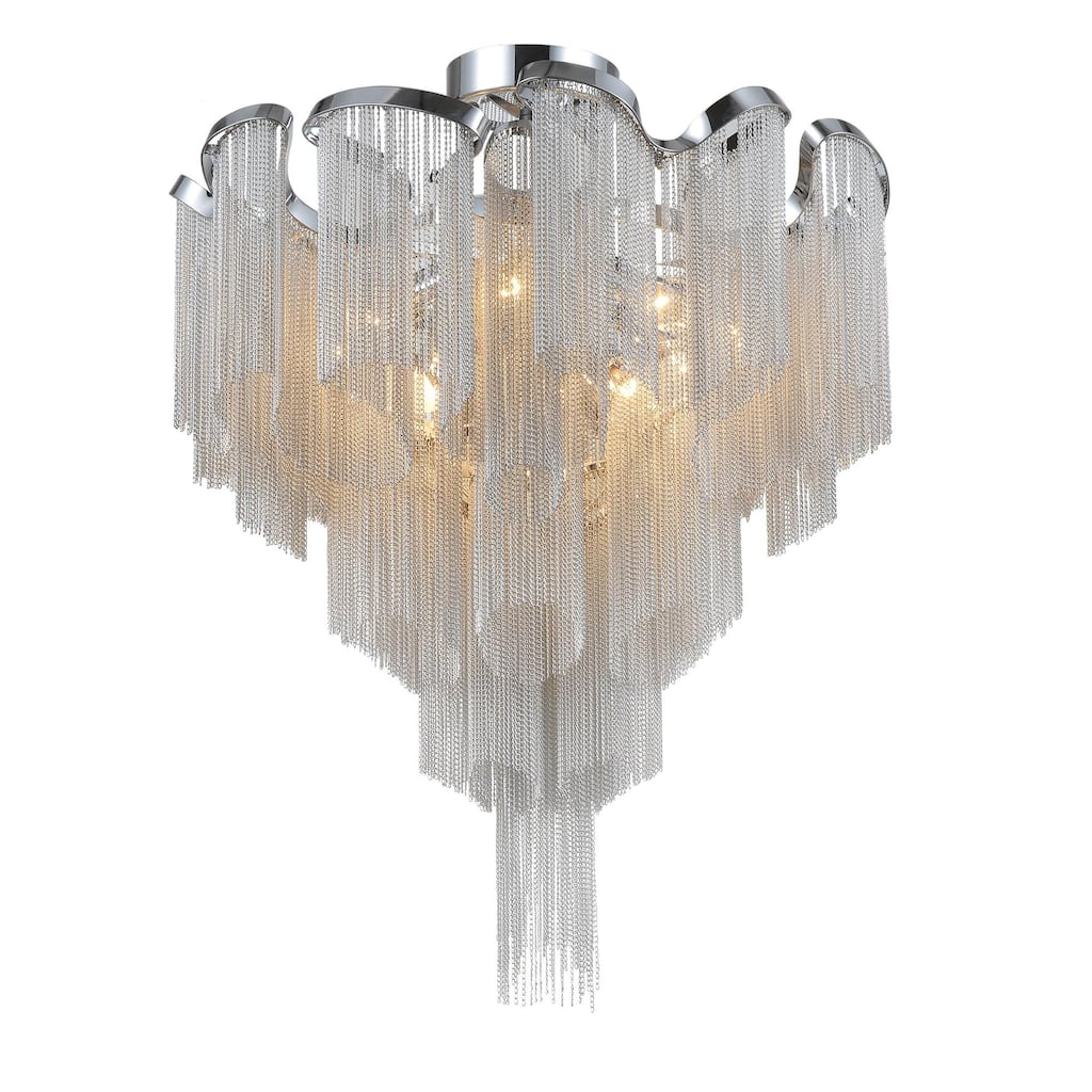 Daisy 13 Light 24in Chrome Flush Mount