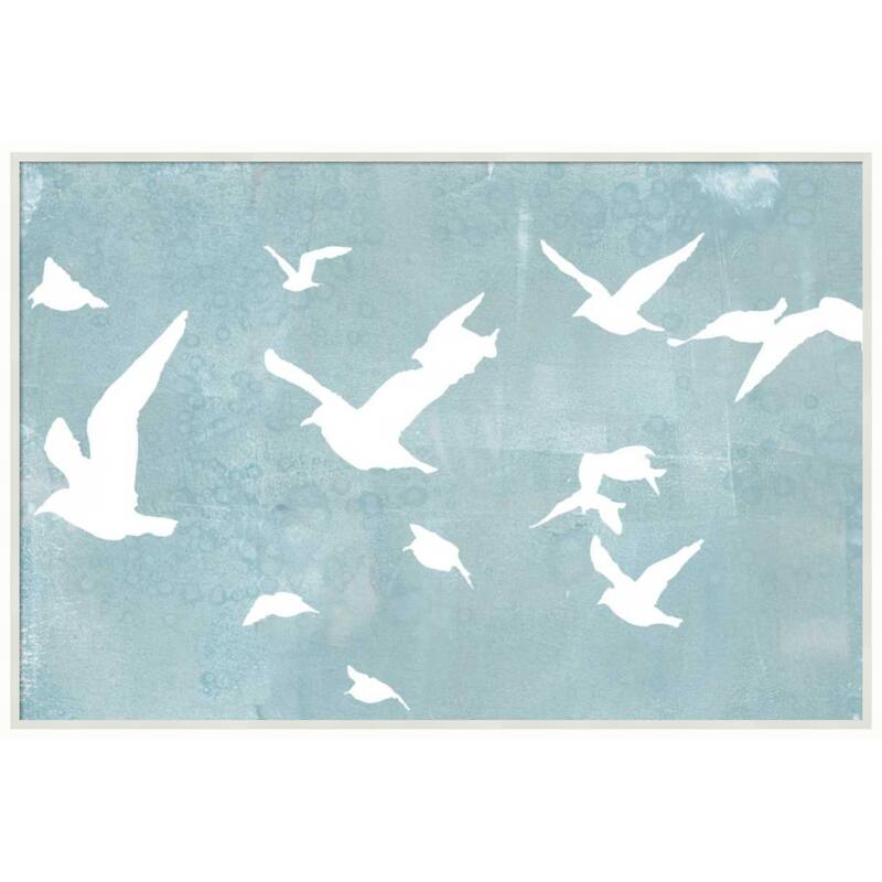 Amanti Art Framed Fabric Pinboard Silhouettes in Flight I by Jennifer Goldberger Printed Bulletin Board - Board Size 36 x 24