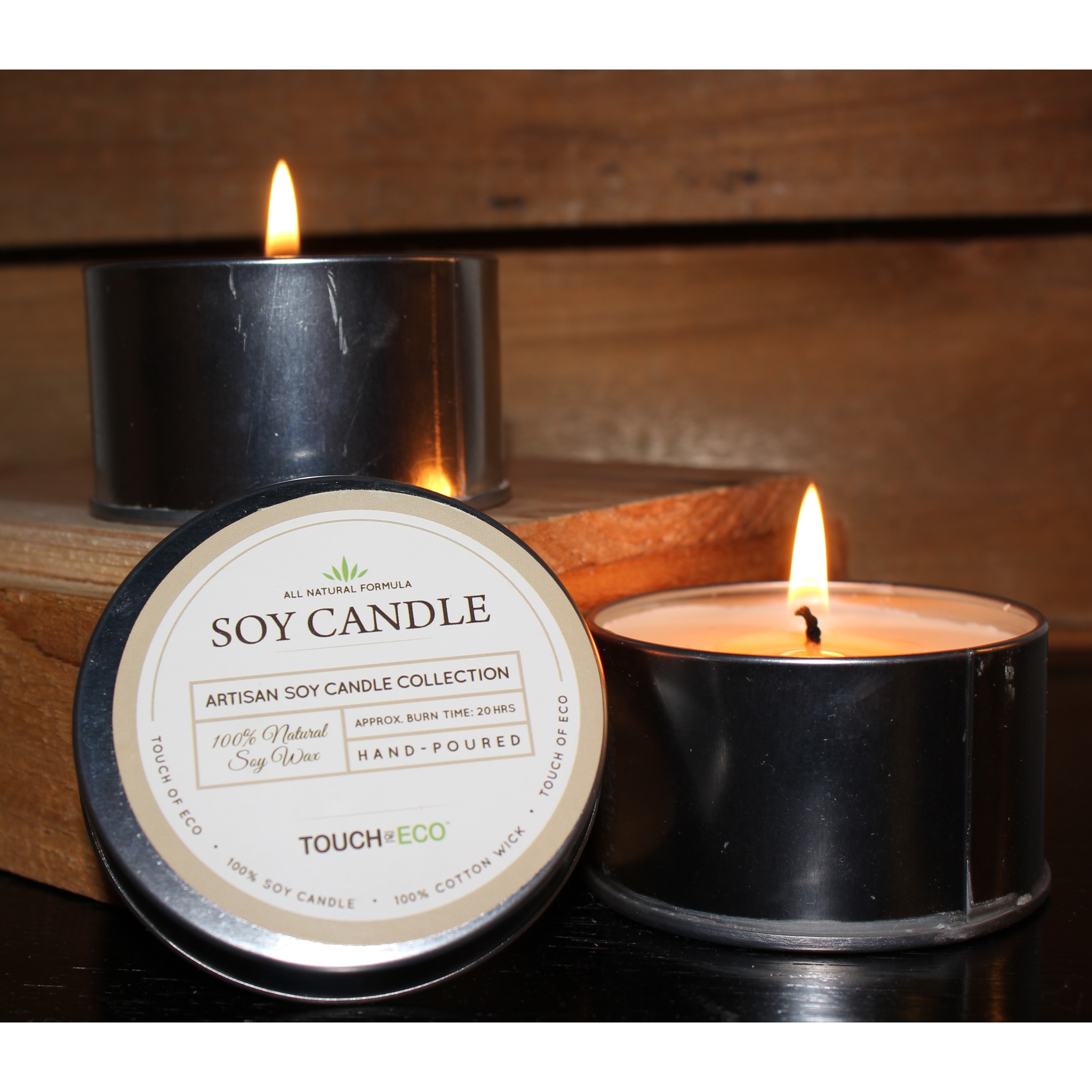 Soy Candles Hand Poured 100% Natural Soy Wax, Car Freshies
