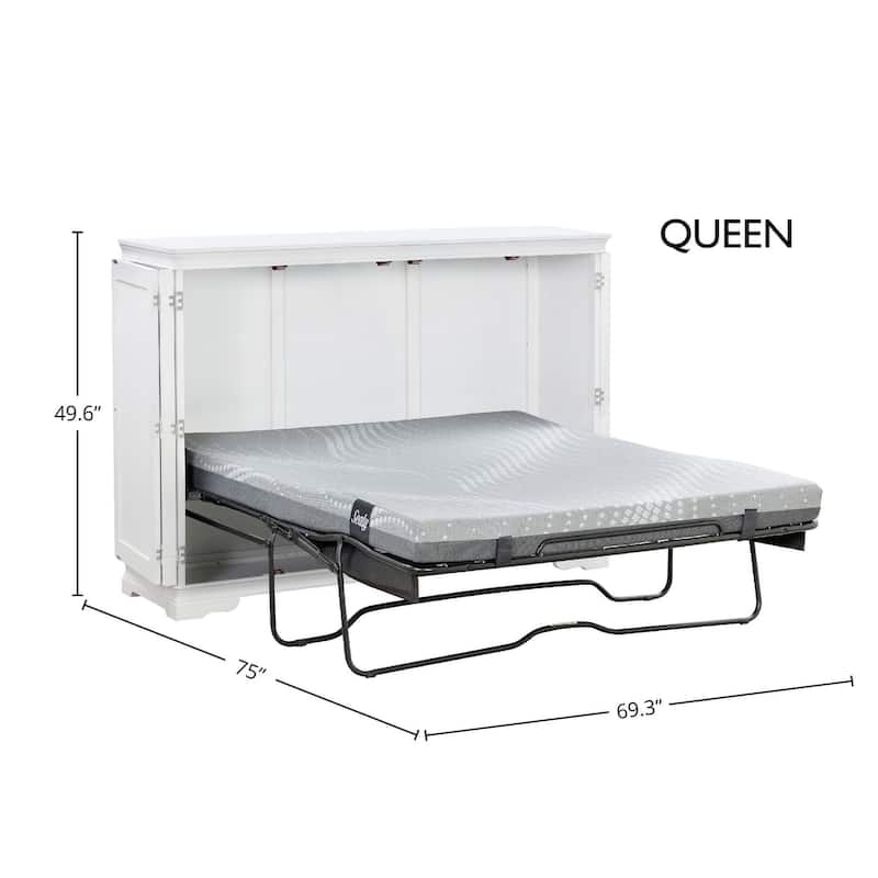 San Sebastian Cabinet Murphy Bed with Sealy Gel Memory Foam Mattress