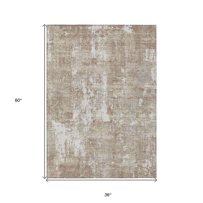 HomeRoots Abstract Transitional Rectangle Outdoor Rug
