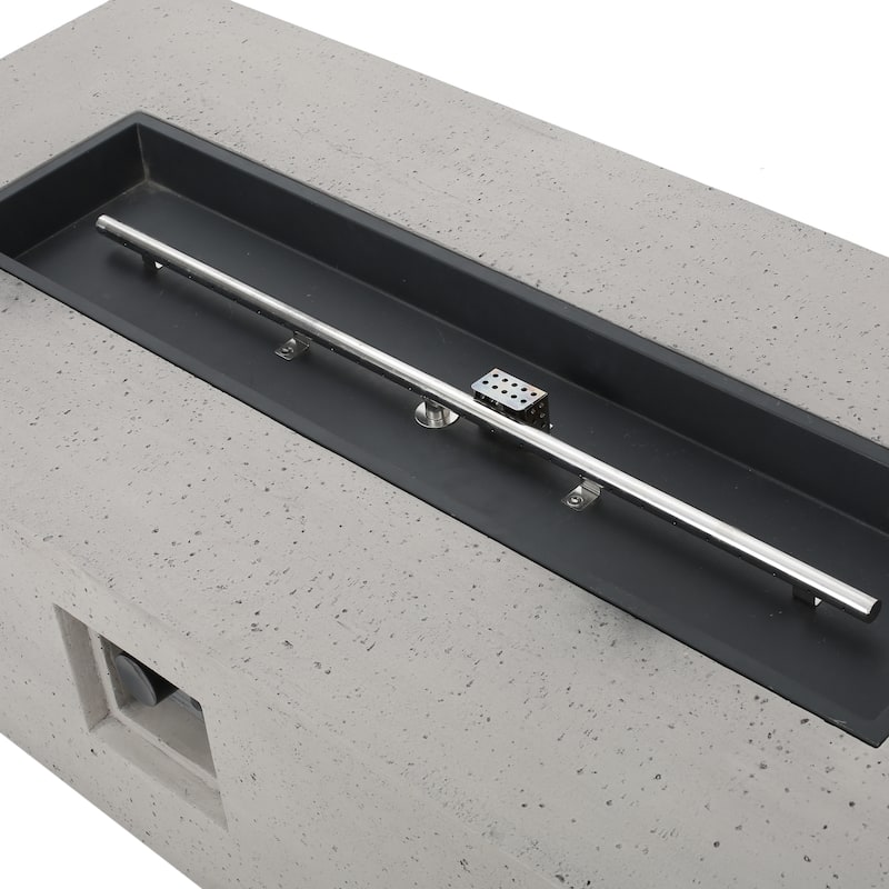 Christopher Knight Home Aidan Outdoor 50,000 BTU Rectangular Fire Pit (Tank Holder Not Included)
