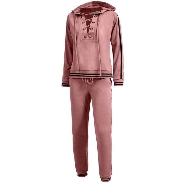 Shop Ne People Womens Casual Zip Up Hoodie Terry Tracksuit Set