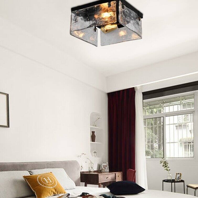 Maxax 2 - Light 11.81'' Galss Shade Flush Mount