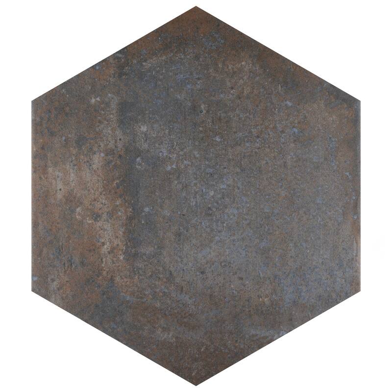 Merola Tile Boston Ferro Hex Ombra 14-1/8" x 16-1/4" Porcelain Floor and Wall Tile