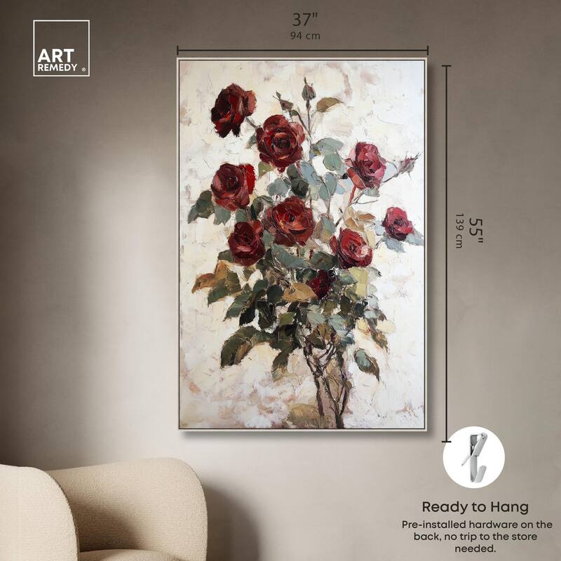 Velvet Vermilion II Canvas by Art Remedy