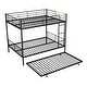 preview thumbnail 6 of 10, Elegant Full Over Full Metal Bunk Bed with Trundle