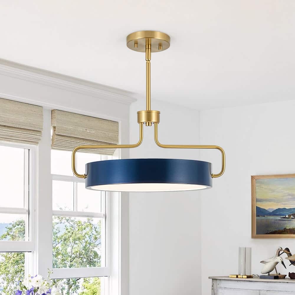 Minimalist Modern Dimmable LED Round Pendant - 16.4 in