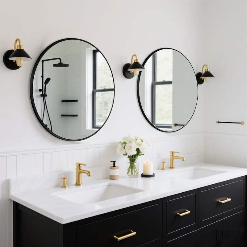 Modern Bathroom Wall Mounted Round Vanity Mirror