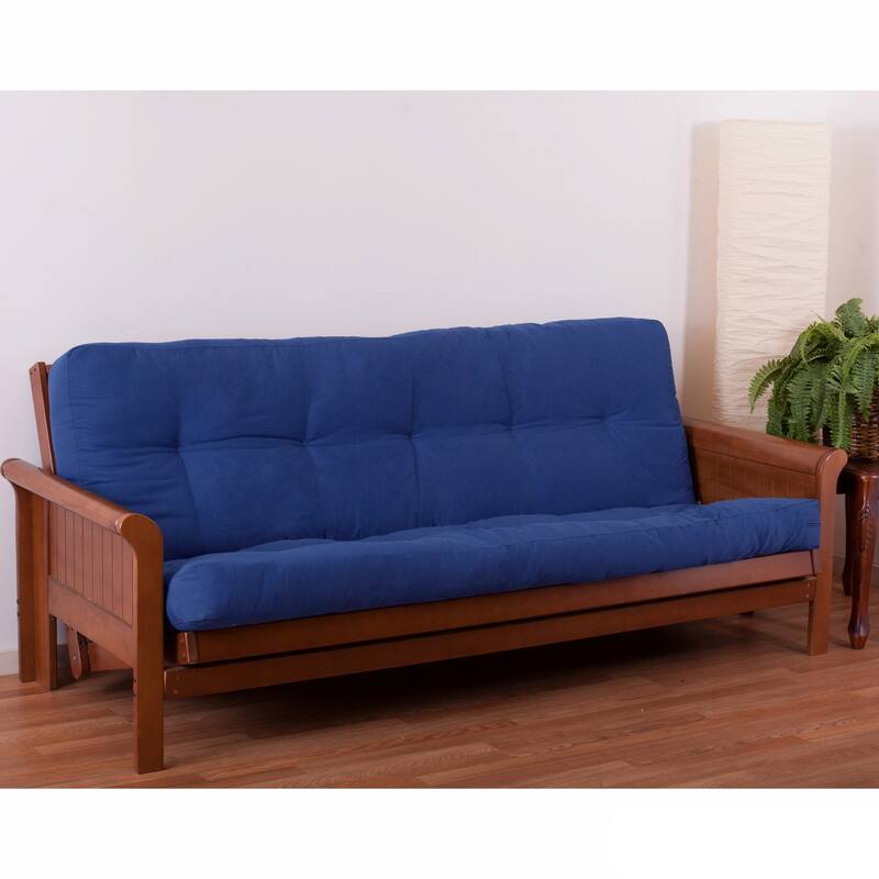 5-inch Thick Twill Full-size Futon Mattress - Royal Blue
