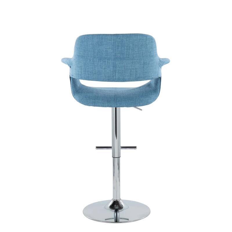 Lumisource Barstool with Swivel in Black and Charcoal, Set of 2 - 19"Lx23.5"Wx39-47.5"H