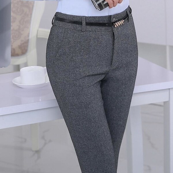 formal grey pants for ladies