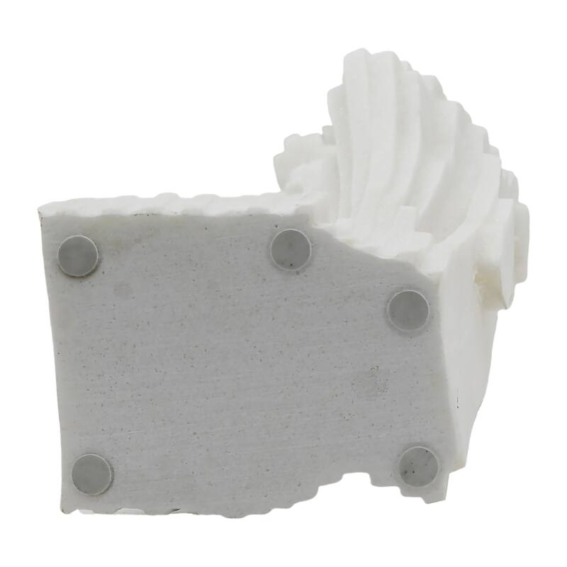 Sagebrook Home 25-inch Arden Oversized Quartz Resin Floor Statuary - Elegant White Home Decor Sculpture - 7" x 7" x 25"