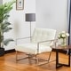 preview thumbnail 39 of 108, Glitzhome Set of Two 30.5"H Mid-Century PU Leather Tufted Accent Chairs