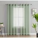 preview thumbnail 23 of 117, HLC.me 2 Piece Semi Sheer Voile Window Curtain Drapes Grommet Top Panels Bedroom, Living Room - Set of 2 panels 54 W x 84 L - Sage Green