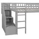 preview thumbnail 23 of 28, Twin Size Loft Bed with Storage Stairs & Two Drawers, Wooden Kids Loft Bed Frame with Convertible Built-in Ladder & Slide