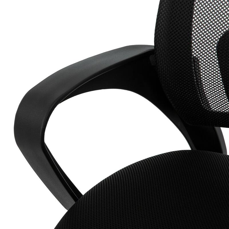 Sely Rolling Office Chair, 35 Inch Adjustable Height and Black Mesh