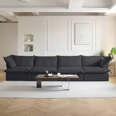 Sectional Couches for Living Room, Modular Sectional Sofa 4 Seat, Cushion Covers Removable