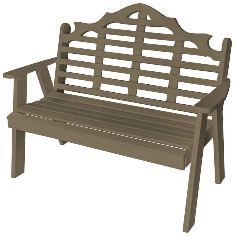 Poly 4' Marlboro Garden Bench - Weathered Wood