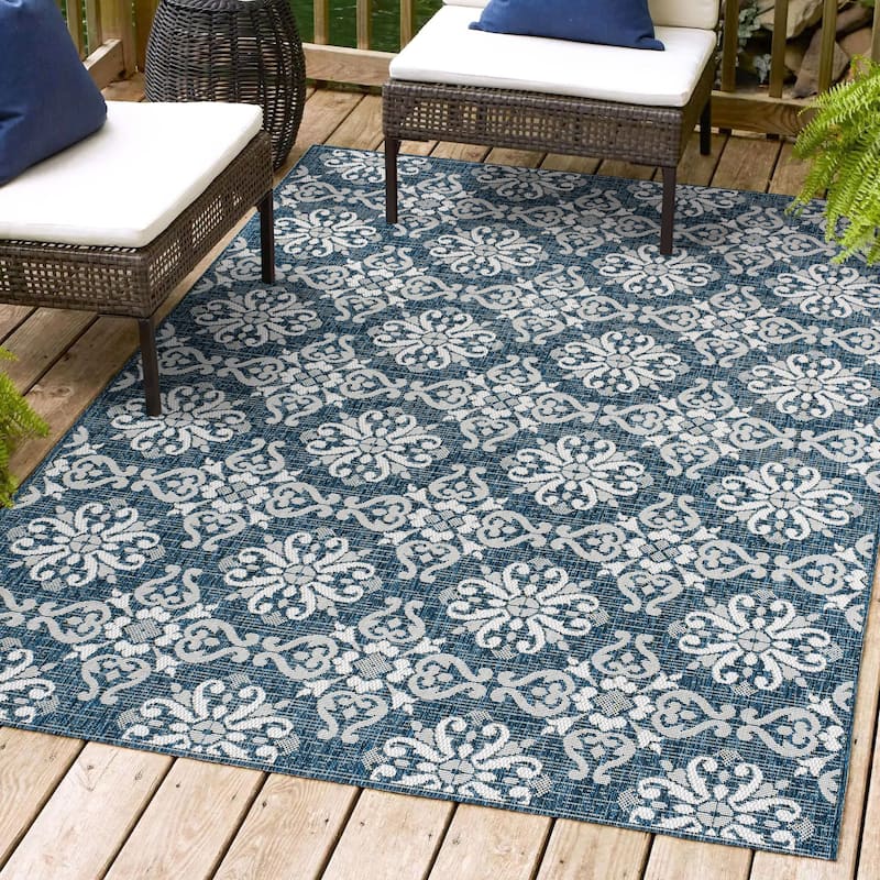 JONATHAN Y Maribel Traditional Mediterranean Tile Design Indoor/Outdoor Area Rug