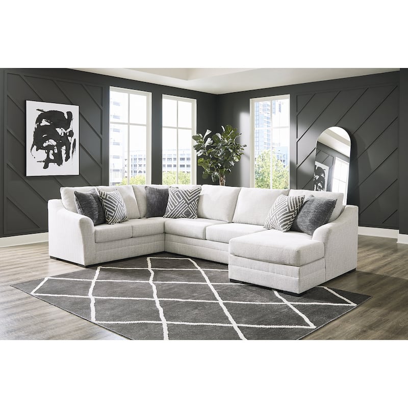 Signature Design by Ashley Koralynn Beige 3-Piece Sectional with Chaise