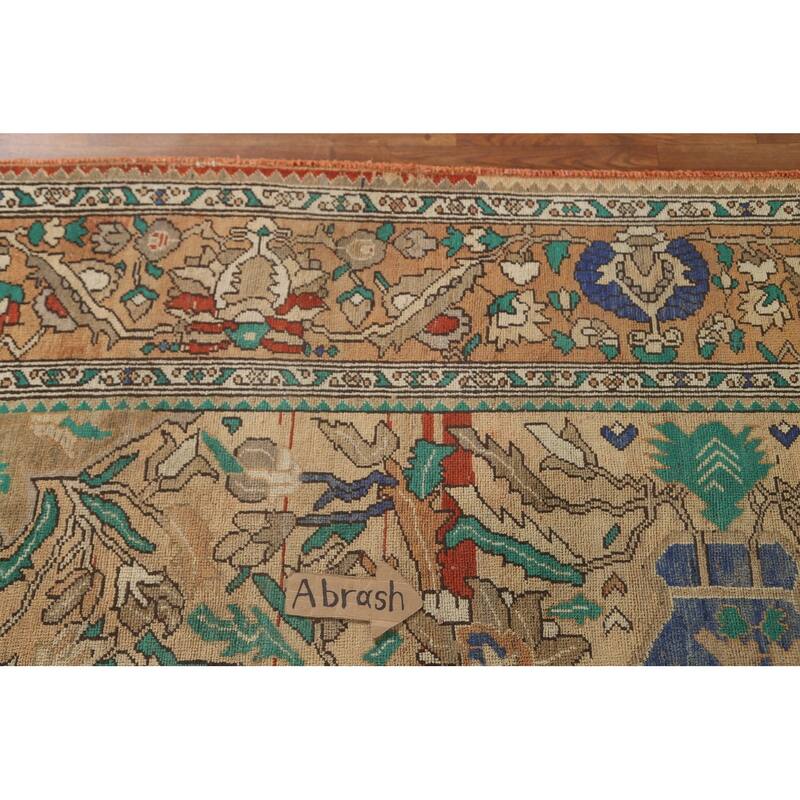 Traditional Bakhtiari Persian Vintage Area Rug Handmade Wool Carpet - 6'11"x 10'8"