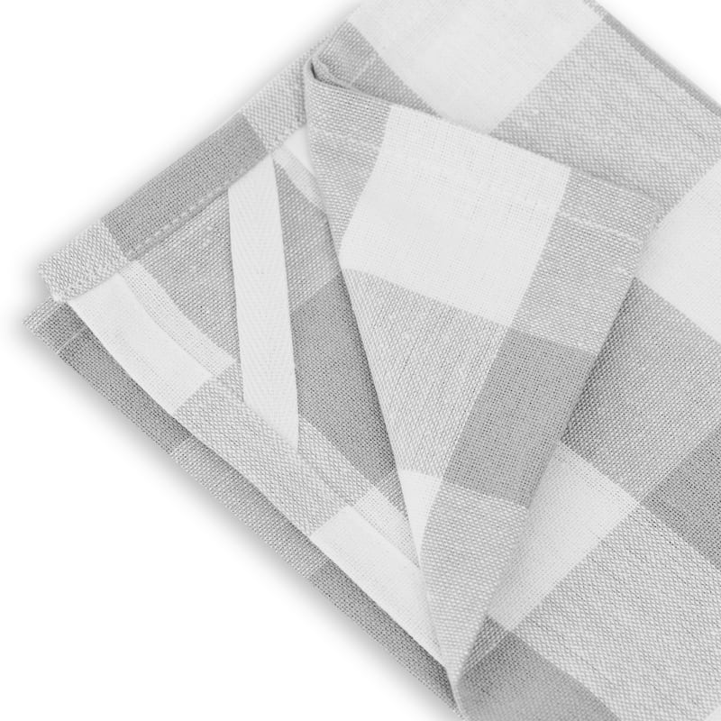 Country Check Kitchen Towel - 18x28 - Set of 24 - GREY