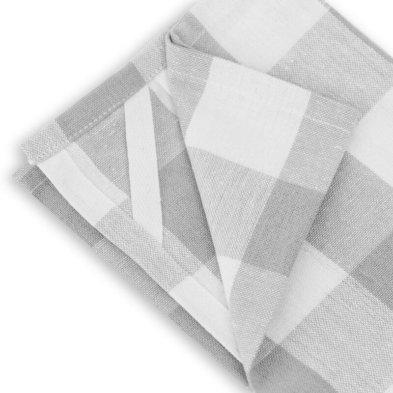 Fabstyles Country Check Cotton Kitchen Towel Set of 4 - 18x28