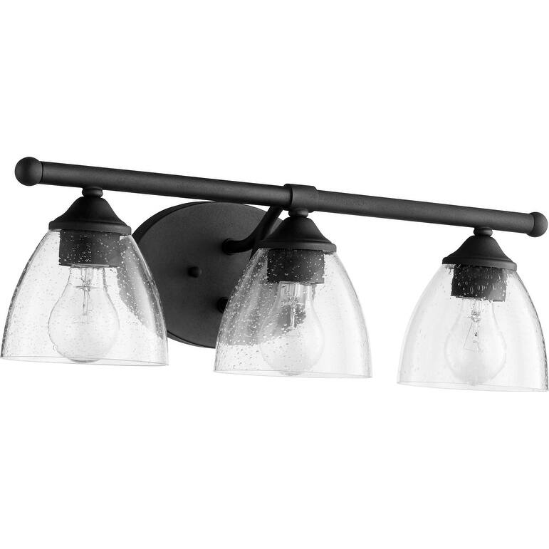 Quorum International Brooks 3 Light 21" Wide Vanity Light - Noir / Clear Seeded