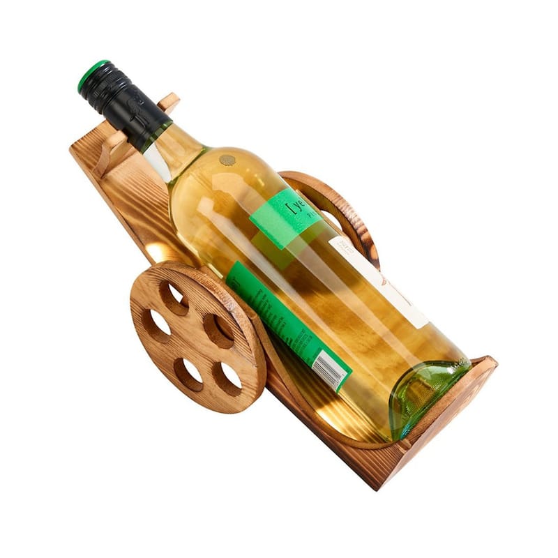 Wine Bottle Cart, 6" X 12" - 12" x 5" x 6"